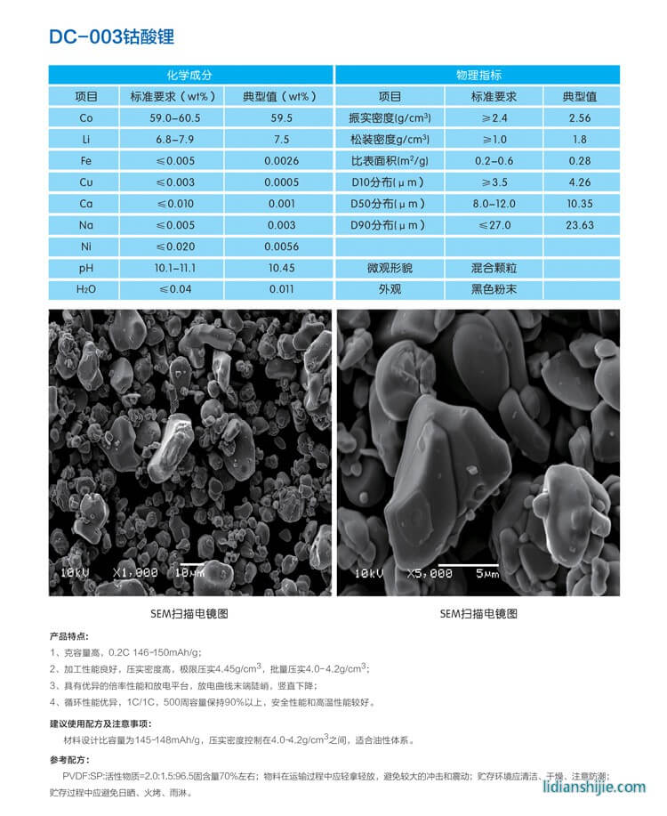 智航新能源高鈷酸鋰正極材料