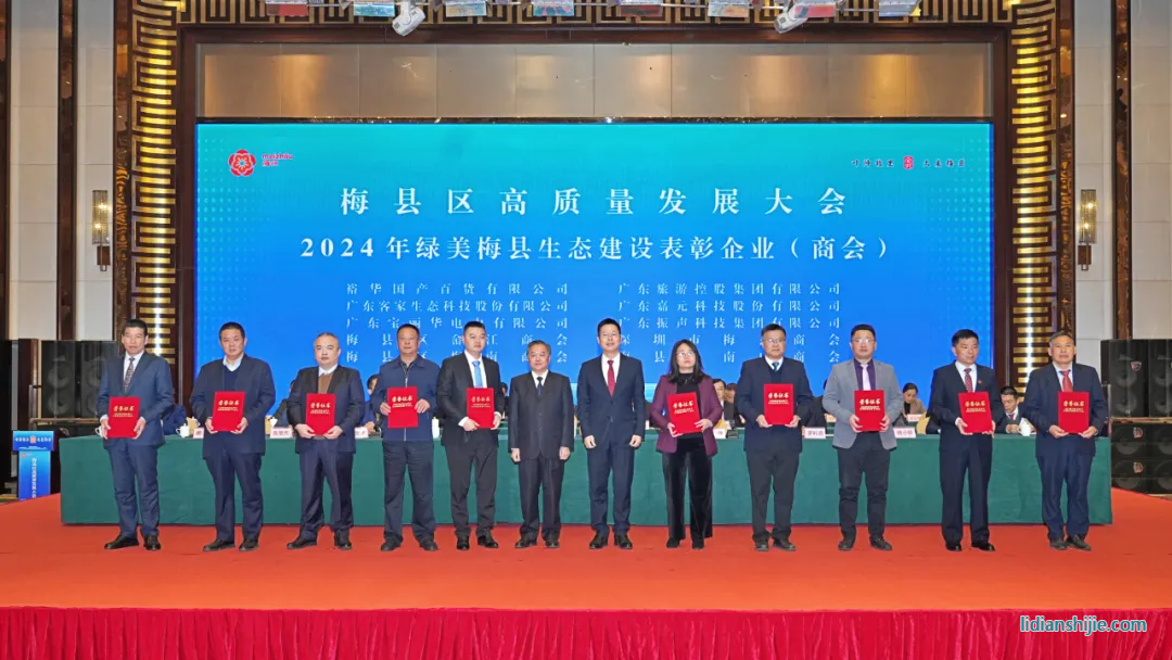 嘉元科技常務副總裁李建國（右四）上臺接受表彰